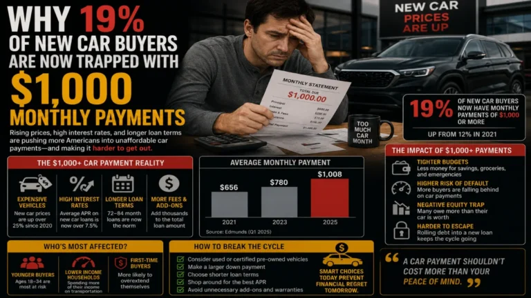 Why 19% of New Car Buyers Are Now Trapped With $1,000 Monthly Payments